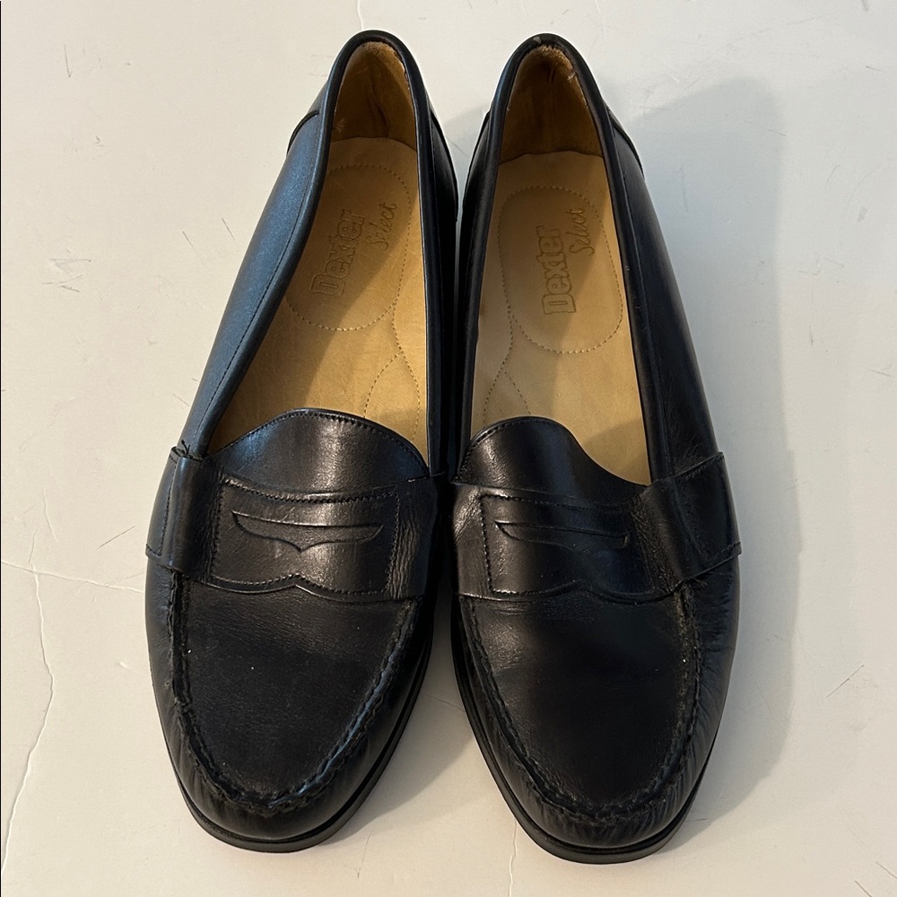 Dexter Men's Elegant Black Slip-On Penny Loafers size 11 made USA